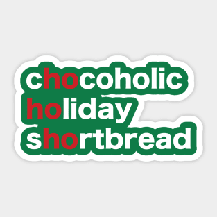 Holiday Scrabble Words - design no. 1 ( dark shirts ) Sticker